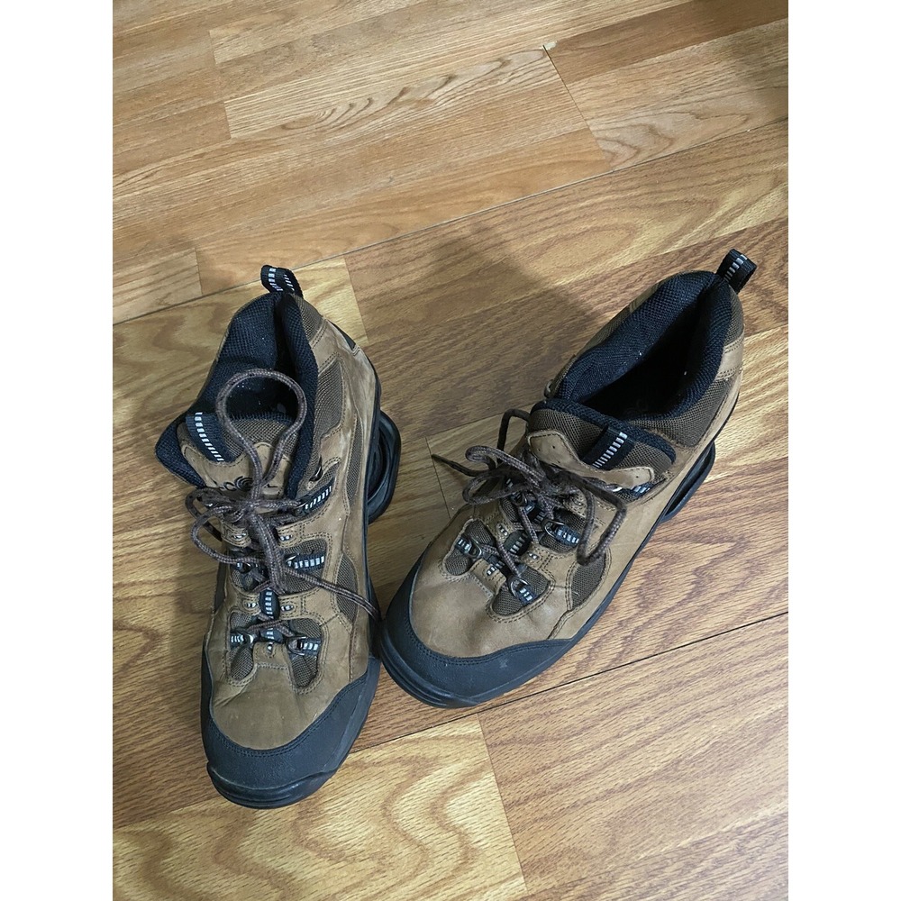 Zcoil Boots Men's 10 Brown Black Leather Hiking Pain Relief Lace Up